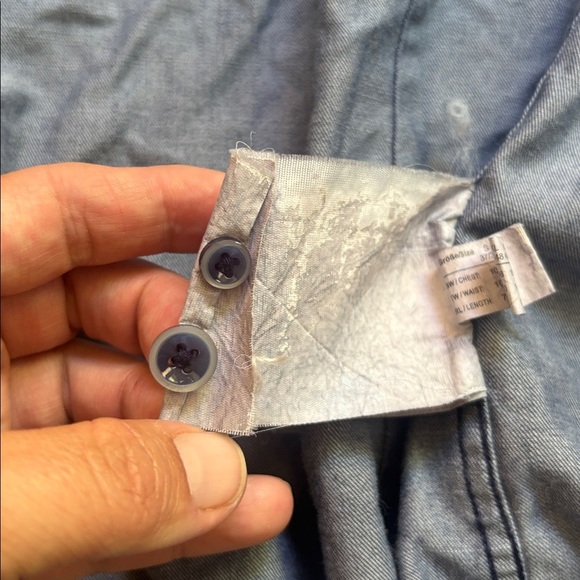 Bugatti | Dark Blue Hawaiian Themed Long Sleeve Button Up Shirt Size Medium - Picture 5 of 14